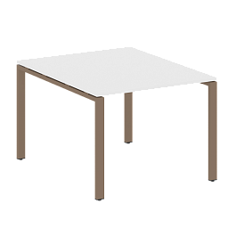 Metal System Перег. стол (1 столешница) на П-образном м/к БП.ПРГ-1.1 Белый/Мокко металл 1000*1235*750 - Фото предпросмотра
