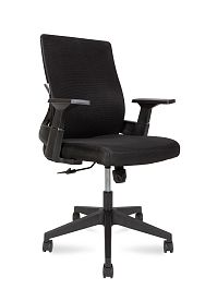 Кресло офисное Terra LB / черный пластик / черная сетка / черная ткань - Фото предпросмотра